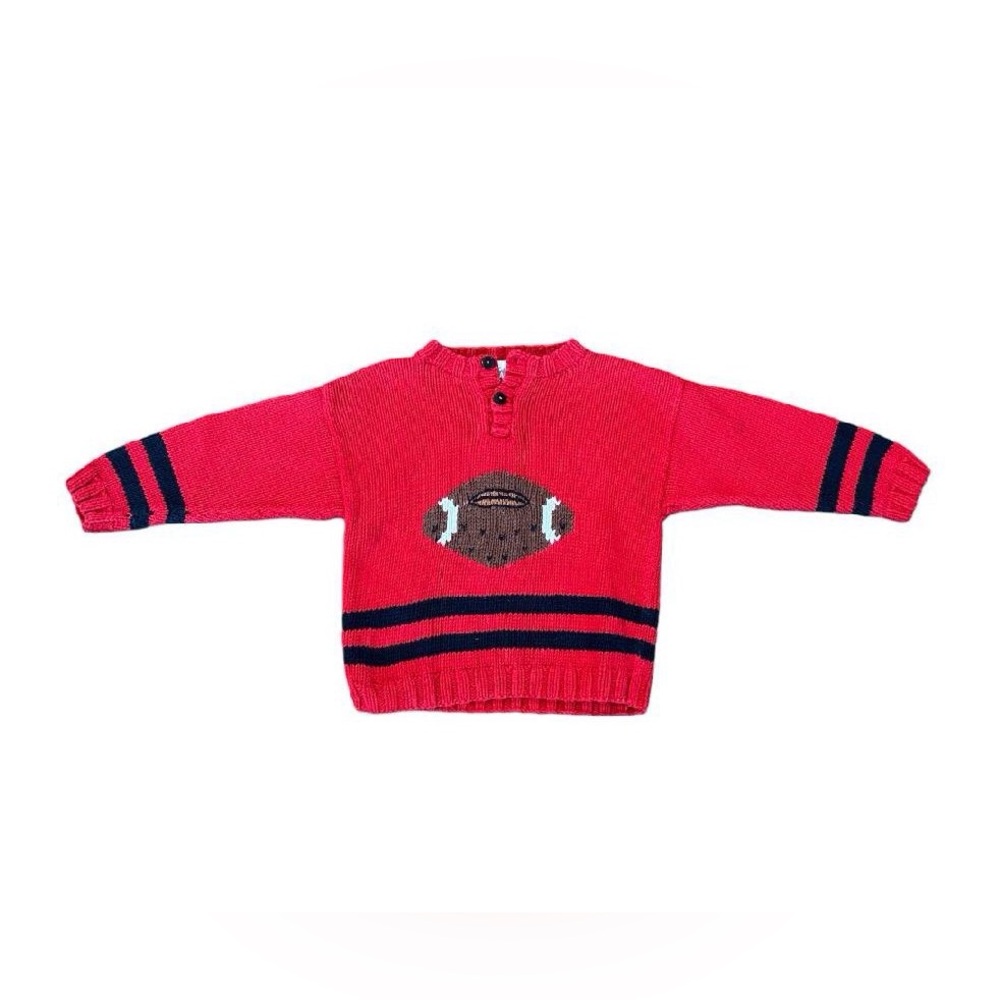 Zig Zag By El Ayni Vintage Football Sweater Size 3T GUC